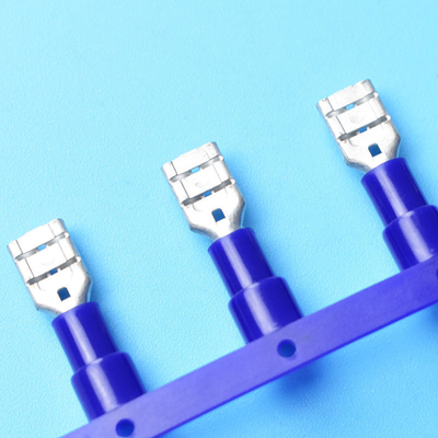 Sleeve di nylon isolato 6.3mm Crimp Faston terminali femminili connettore Spade terminale cavo Lug