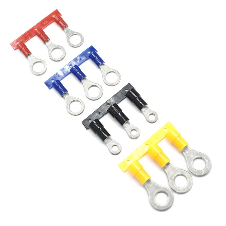 Oem Custom 22 Awg Type Flat Copper Terminal Lug Crimping Insulated Ring Terminals